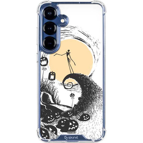 Disney The Nightmare Before Christmas Jack on Spiral Hill Art Galaxy S25 Clear Case